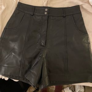 Maje Leather Shorts Size 36